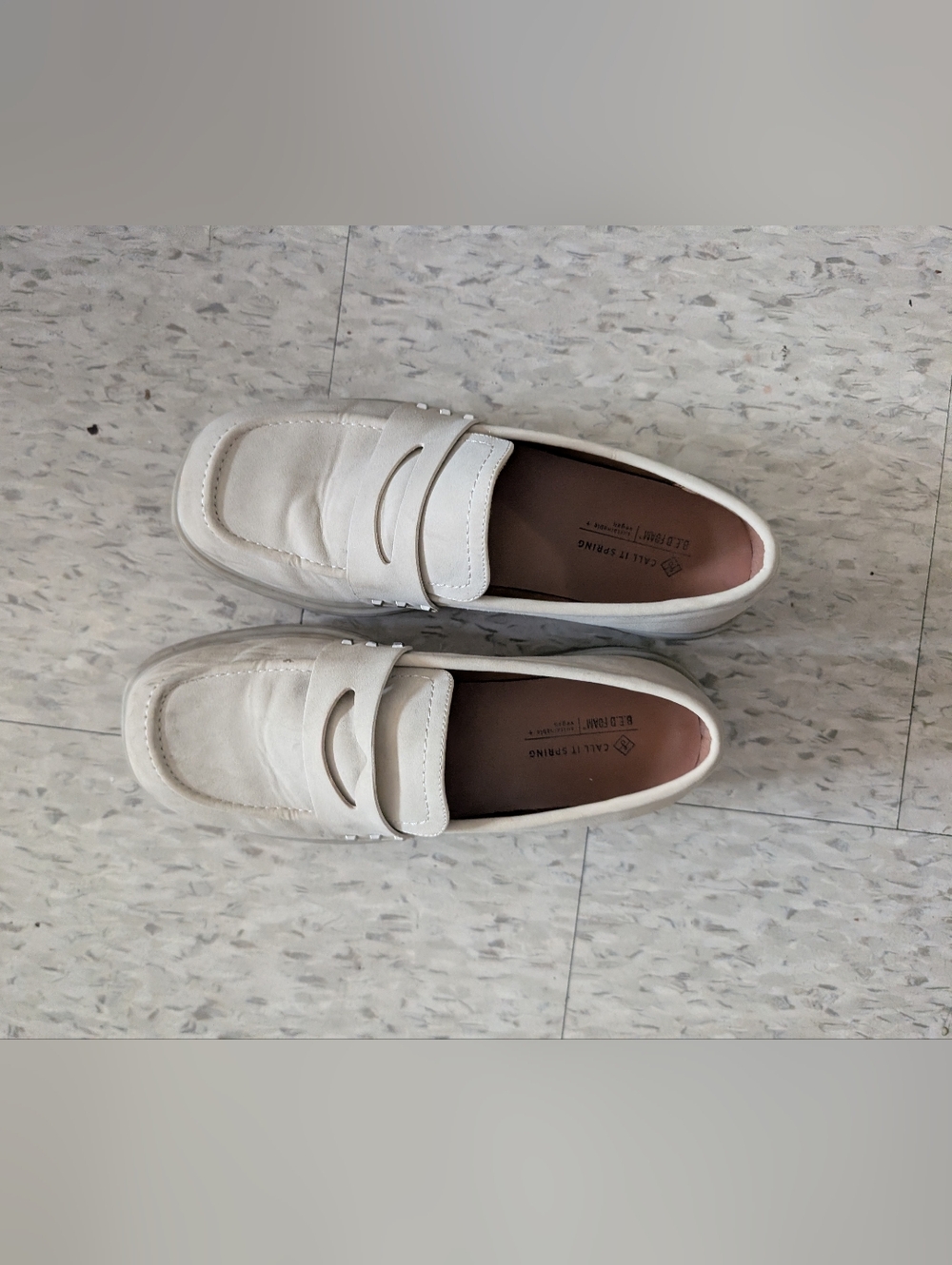 Women's LIMITLESS Call It Spring Cream Platform Loafers - Picture 2 of 6